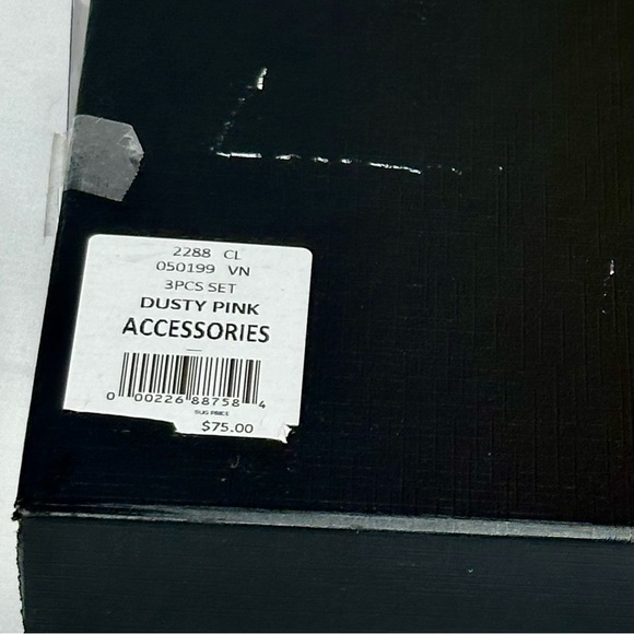 NWT in box Portabella 3 Piece Set Dusty Pink Suspenders & Accessories - Picture 4 of 6